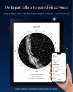 Estrellas de Colores, mapa estelar personalizado: vista 2