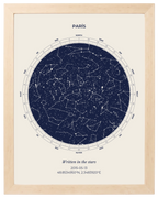 Cielo Dutono, mapa estelar personalizado con marco maple