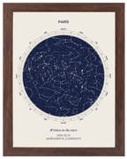 Cielo Dutono, mapa estelar personalizado con marco nogal