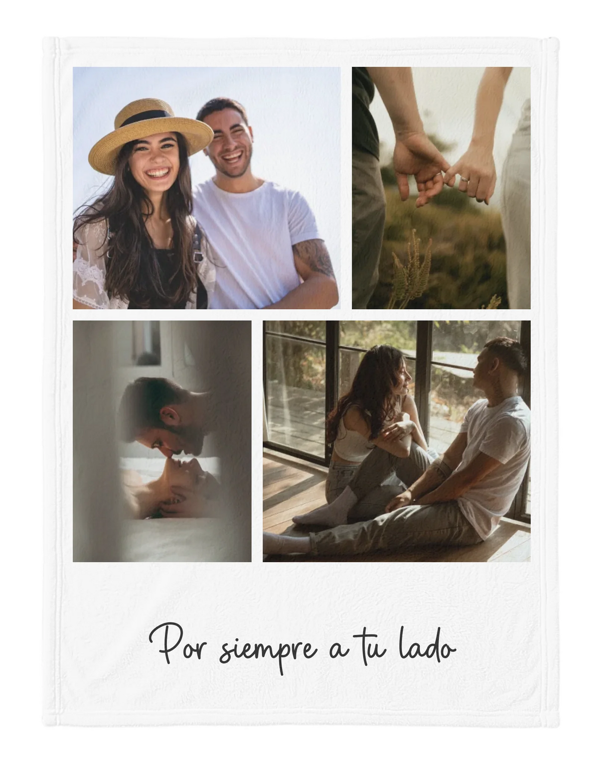 Collage 4, cobija personalizada con 4 fotos: vista 2