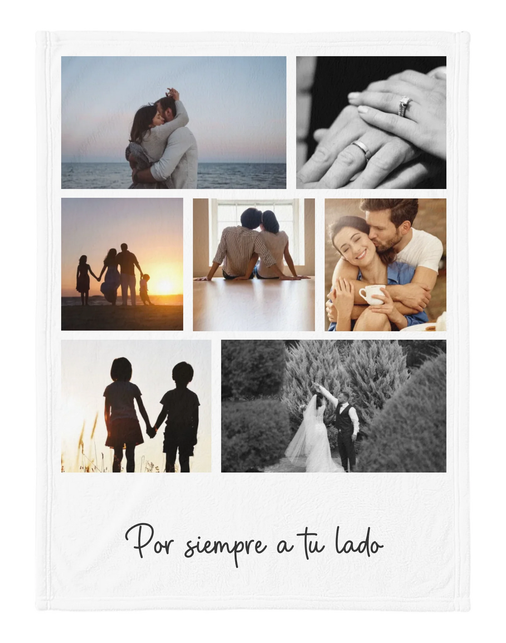 Collage 7, cobija personalizada con 7 fotos: vista 2