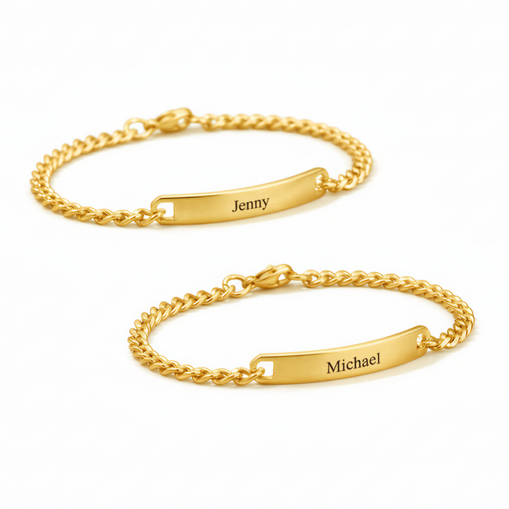 Set de Pulseras Personalizadas con Nombres Grabados