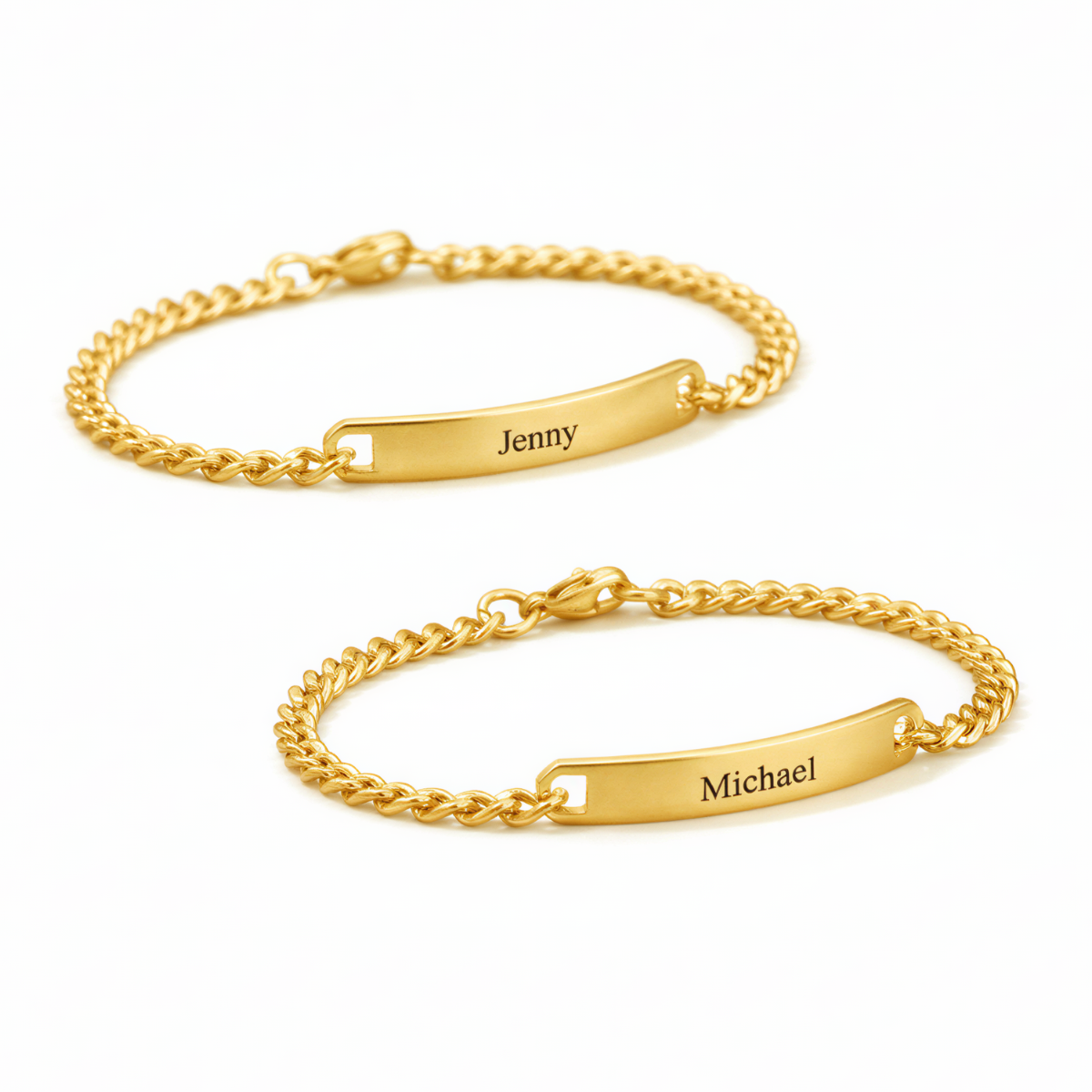 Set de Pulseras Personalizadas con Nombres Grabados