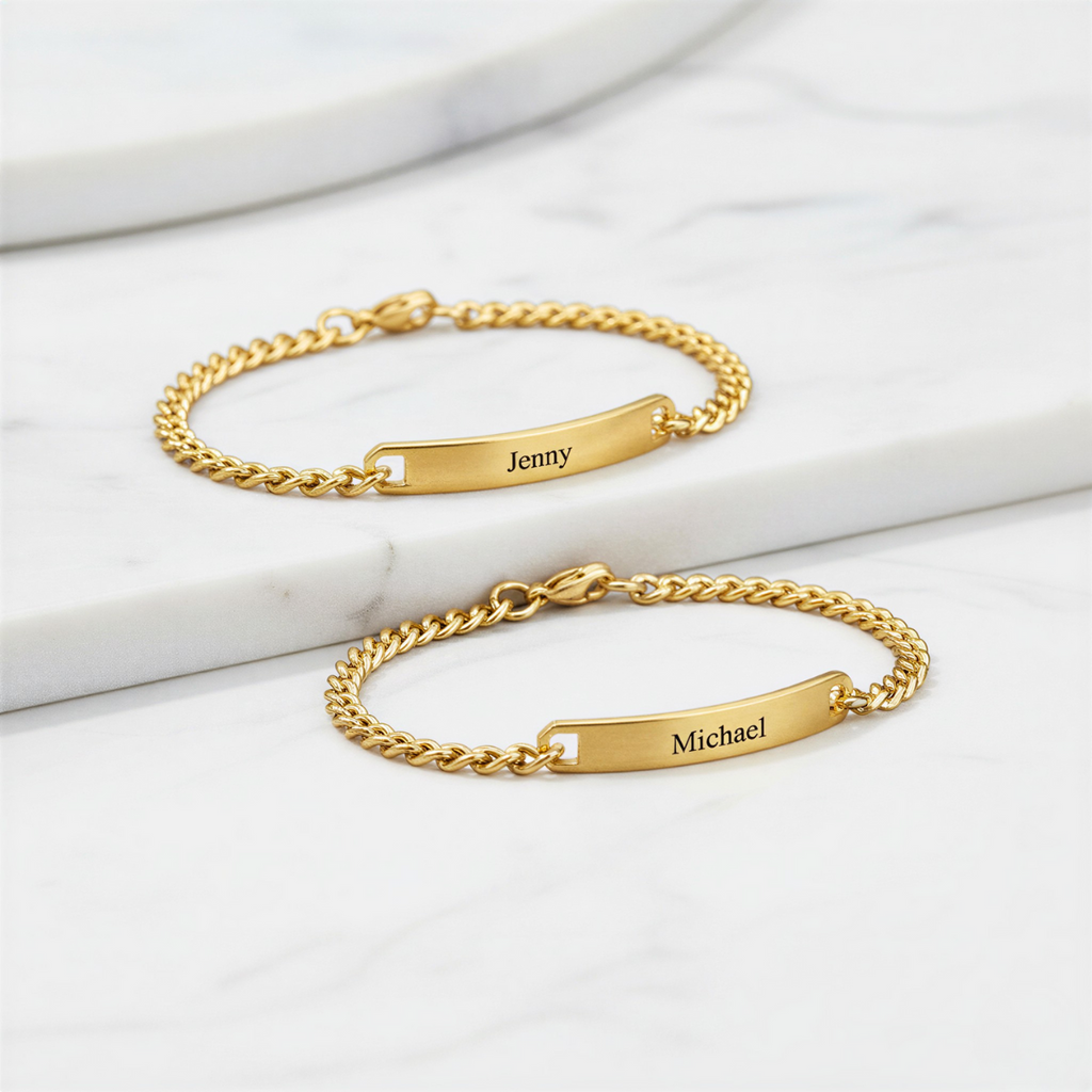 Set de Pulseras Personalizadas con Nombres Grabados