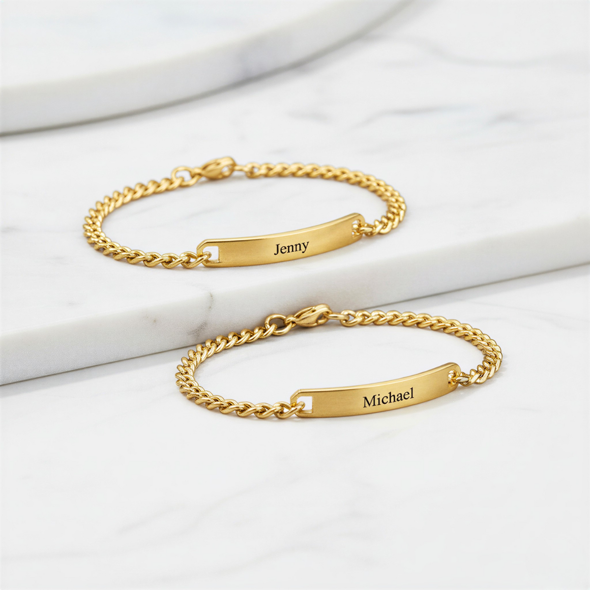 Set de Pulseras Personalizadas con Nombres Grabados