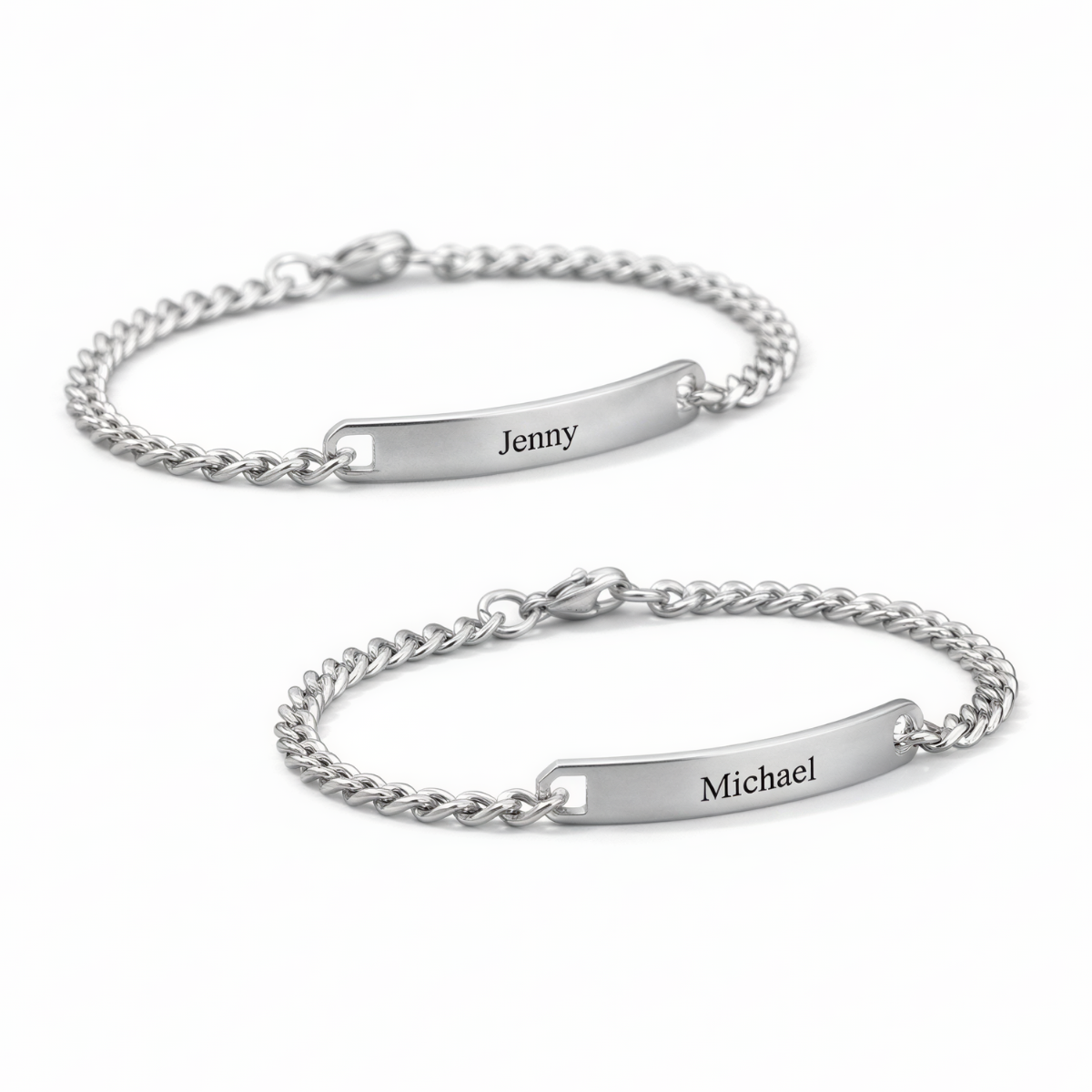 Set de Pulseras Personalizadas con Nombres Grabados
