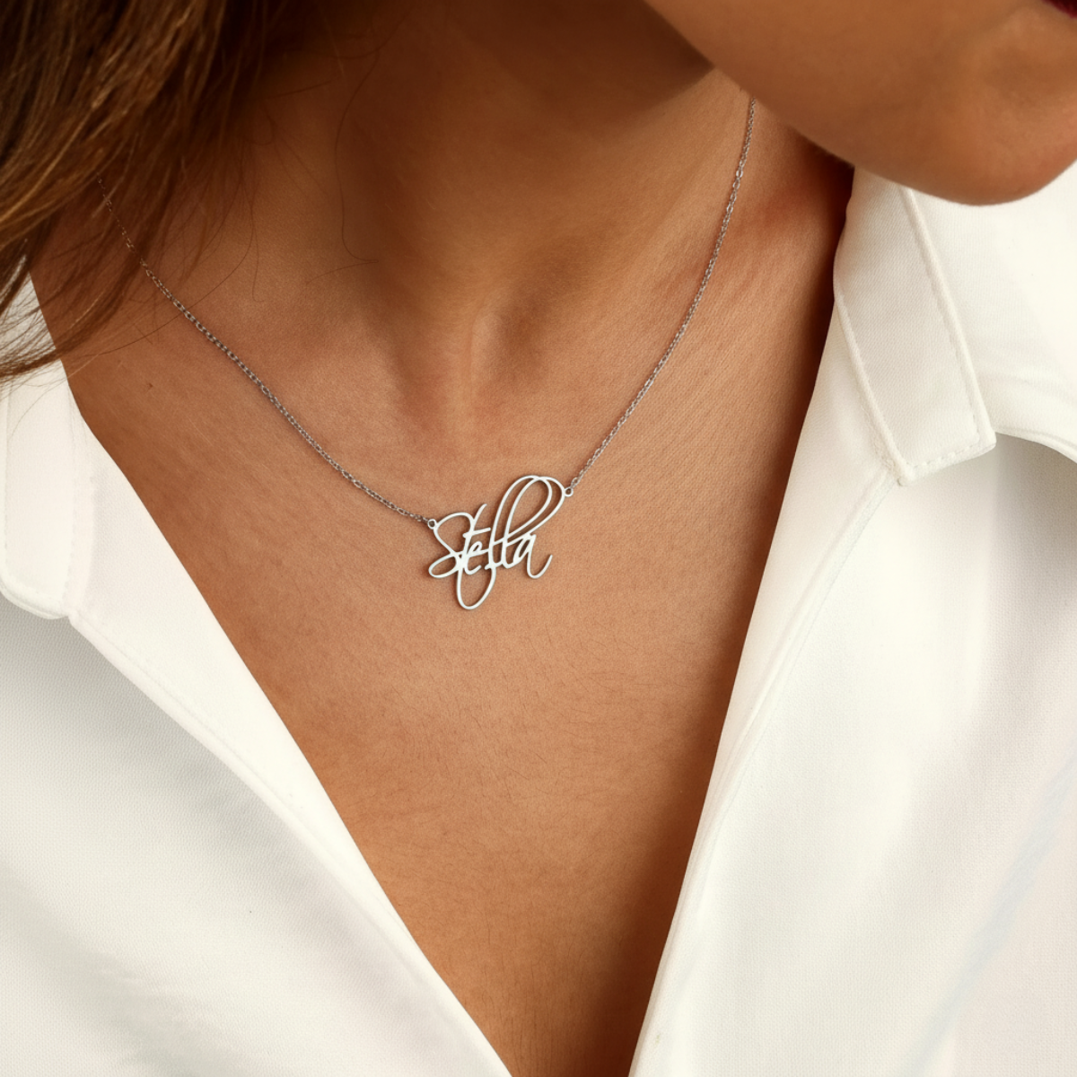 Collar Personalizado con Nombre en Acero Inoxidable