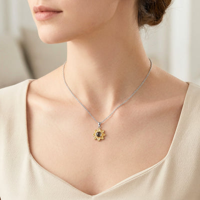 Collar de Proyección  con Dije de Girasol