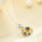 Collar de Proyección  con Dije de Girasol