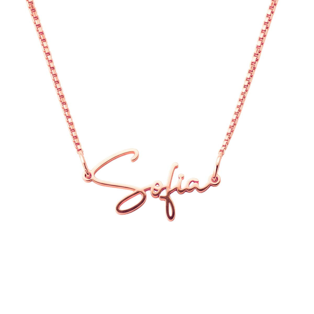 Collar Personalizado con Nombre Plata S925 y Cadena Tipo Box