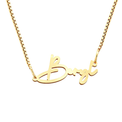 Collar Personalizado con Nombre Plata S925 y Cadena Tipo Box