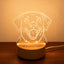 Lámpara de Acrílicio 3D Personalizada con Foto y Base de Madera