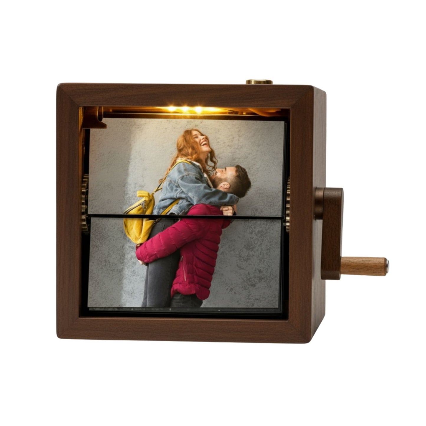 Caja de Recuerdos de Madera con Iluminación