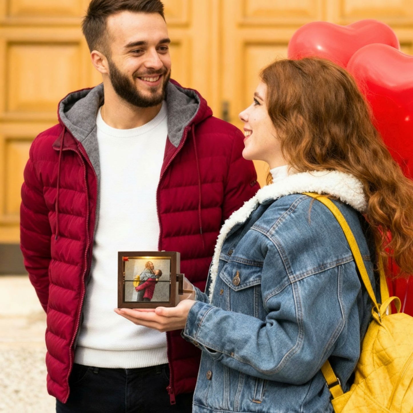 Caja de Recuerdos de Madera con Iluminación