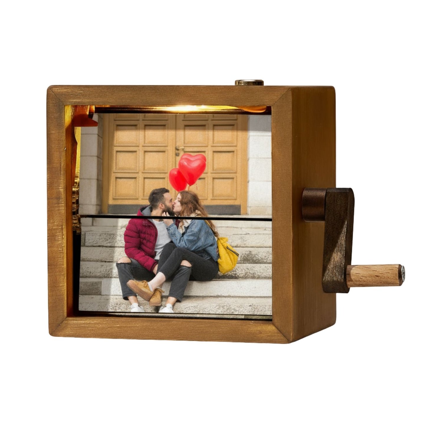 Caja de Recuerdos de Madera con Iluminación