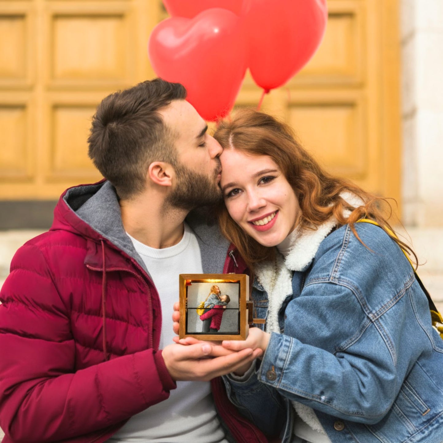 Caja de Recuerdos de Madera con Iluminación