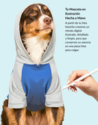 Retrato Personalizado de Mascota Ilustrado a Mano Enmarcado