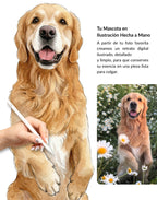 Retrato Personalizado de Mascota en Estilo Acuarela con Marco