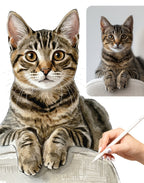 Retrato Personalizado de Mascota en Estilo Acuarela con Marco