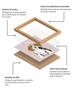Retrato Personalizado de Mascota en Estilo Acuarela con Marco