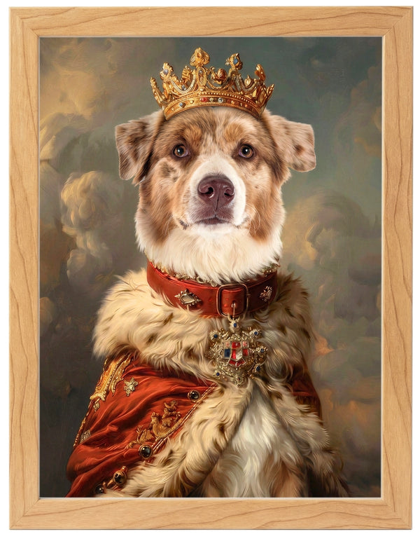 Retrato Personalizado de Mascota Estilo Realeza – Cuadro Enmarcado