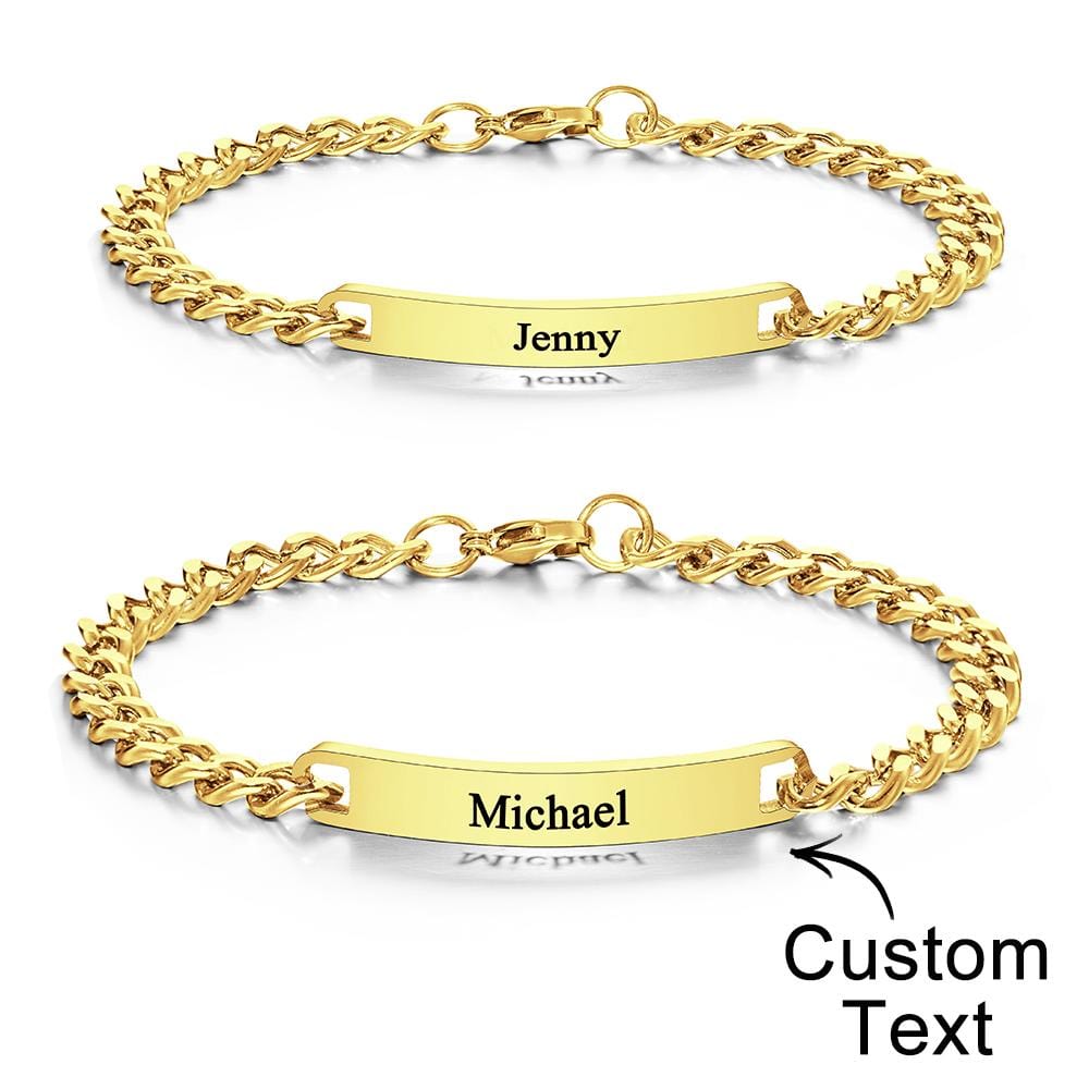 Set de Pulseras Personalizadas con Nombres Grabados