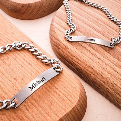 Set de Pulseras Personalizadas con Nombres Grabados