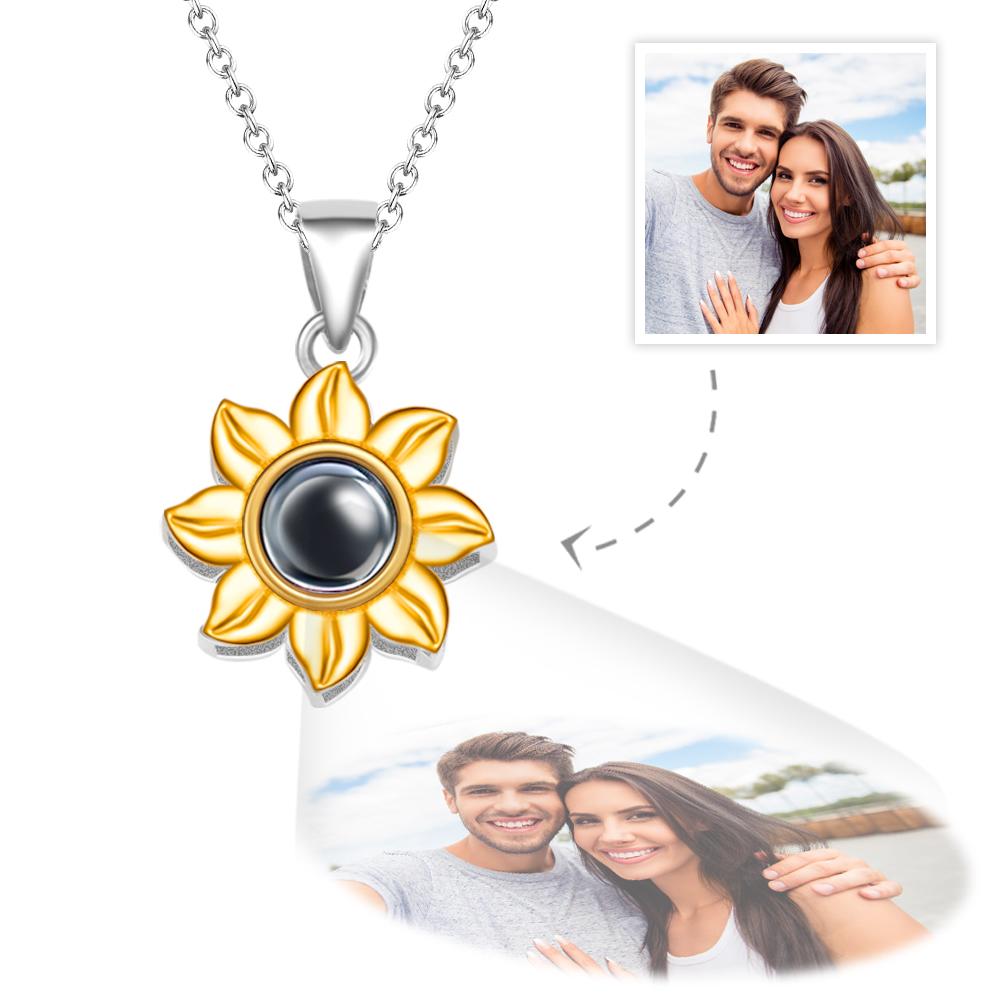 Collar de Proyección  con Dije de Girasol