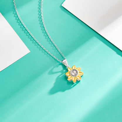 Collar de Proyección  con Dije de Girasol