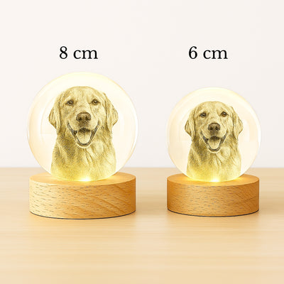 Esfera de Cristal con Foto Grabada