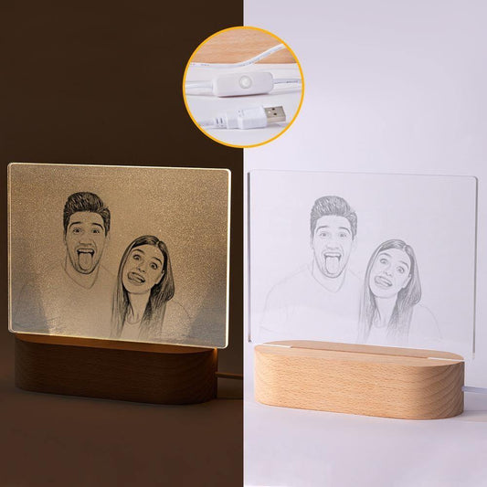 Lámpara Personalizada con Foto Grabada en 2D