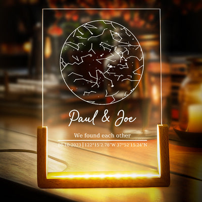 Lámpara Personalizada con Mapa Estelar