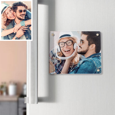 Marco Acrílico Magnético con 2 Fotos para Refrigerador