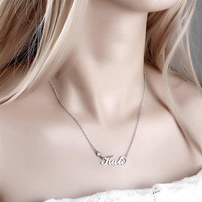 Collar Personalizado con Nombre y Piedra de Nacimiento