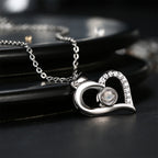 Collar de Proyección  con Dije de Corazón Foto Blanco y Negro