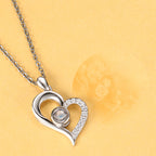 Collar de Proyección  con Dije de Corazón Foto Blanco y Negro