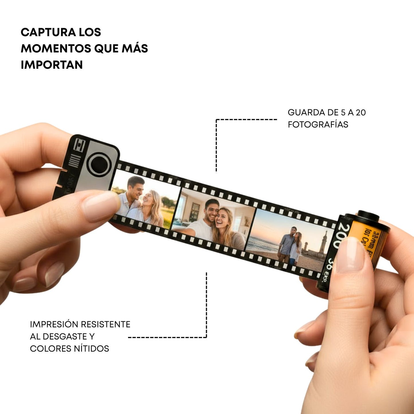 Llavero Personalizado con Fotos en Rollo de Película