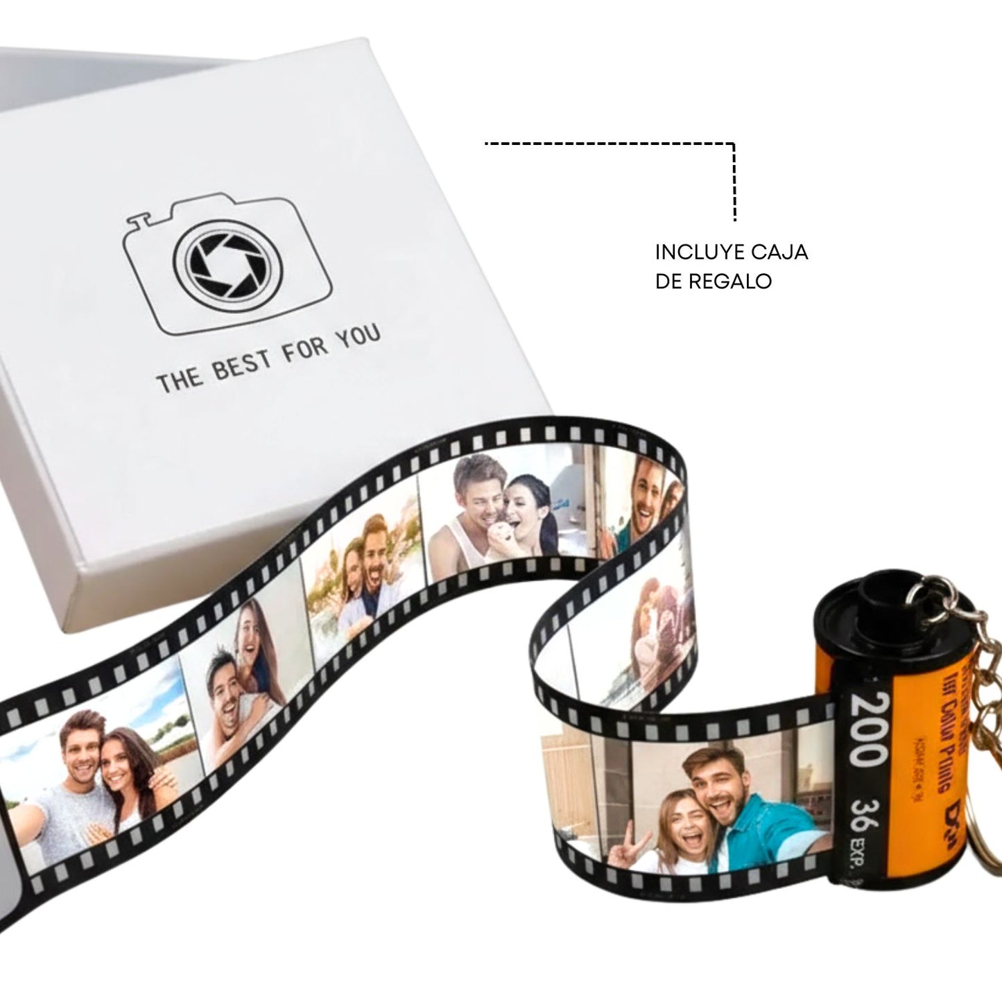 Llavero Personalizado con Fotos en Rollo de Película