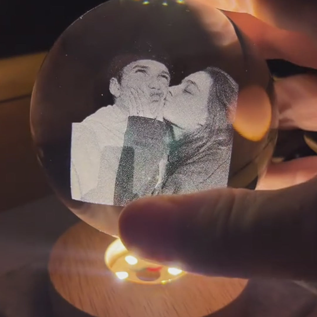 Esfera de Cristal con Foto Grabada