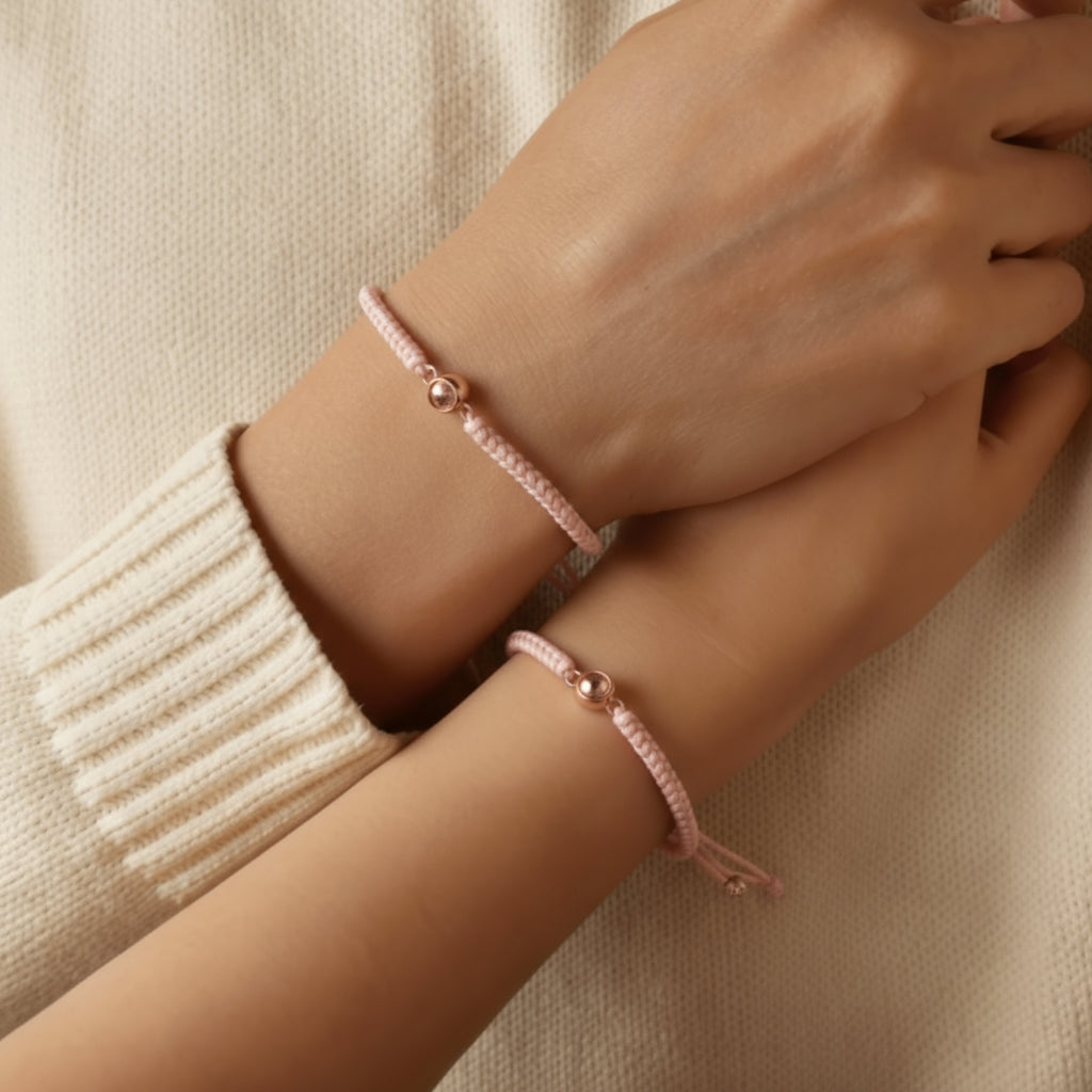 Pulsera de Proyección Trenzada con Foto Blanco y Negro