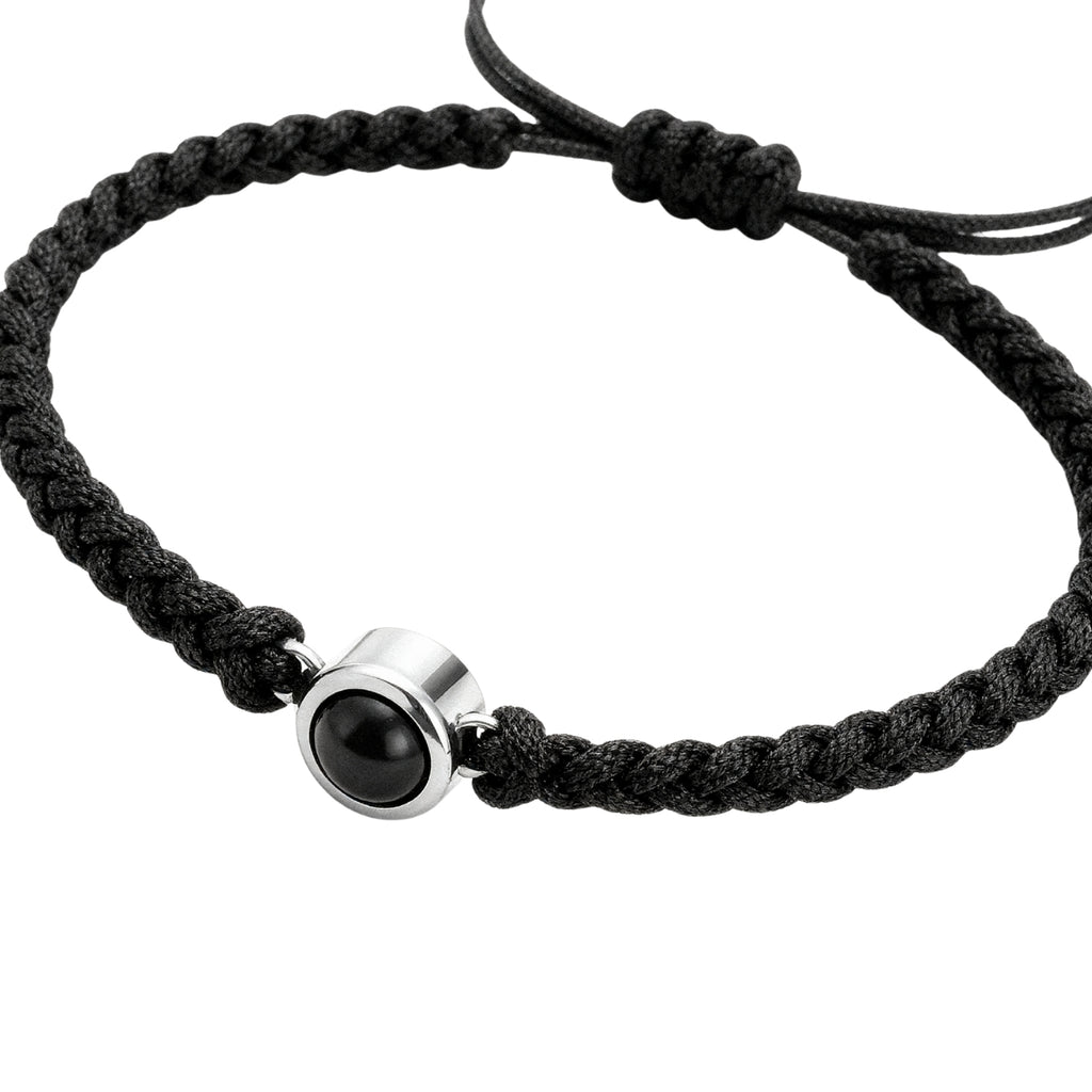 Pulsera de Proyección Trenzada con Foto Blanco y Negro