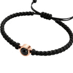 Pulsera de Proyección Trenzada con Foto Blanco y Negro