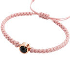 Pulsera de Proyección Trenzada con Foto Blanco y Negro