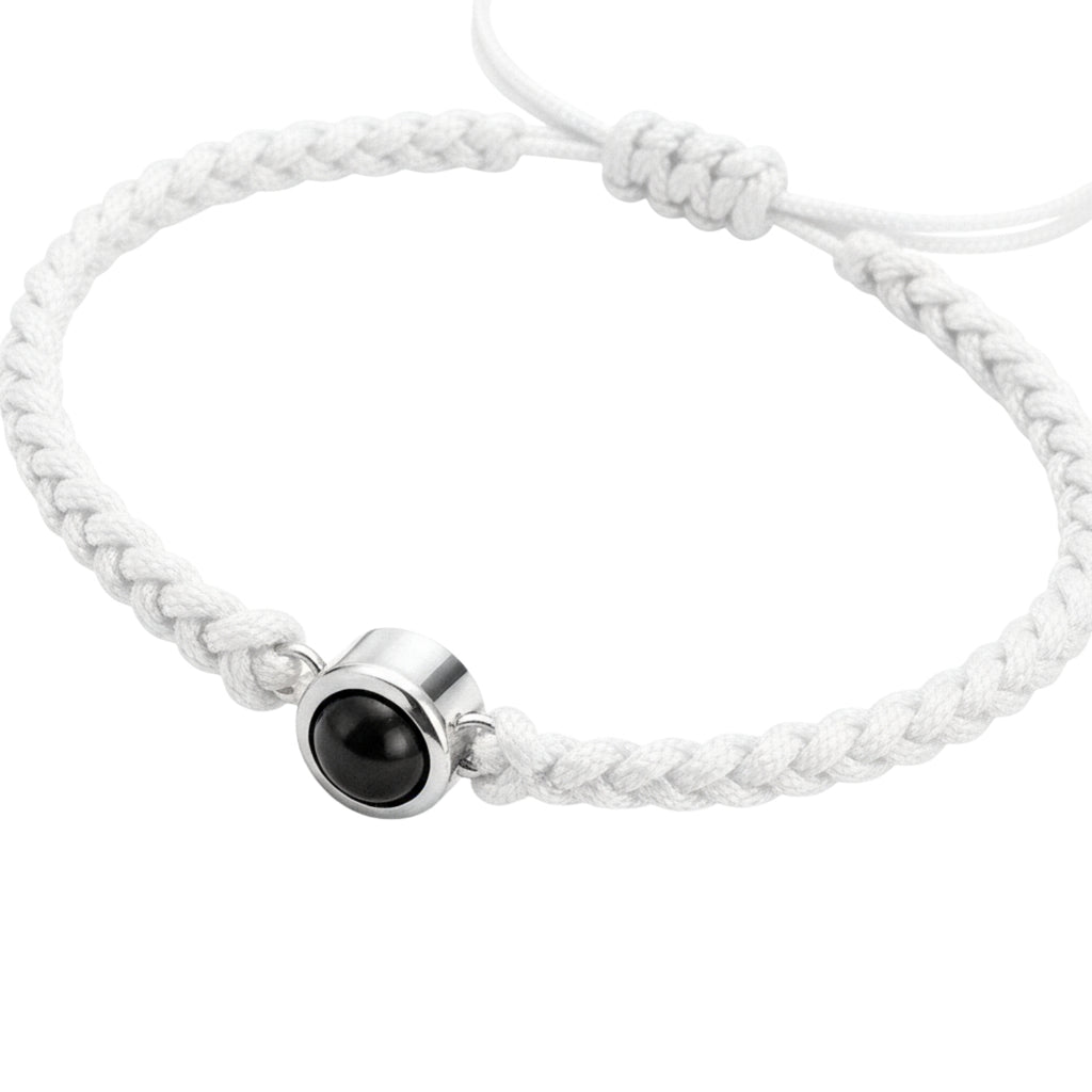 Pulsera de Proyección Trenzada con Foto Blanco y Negro
