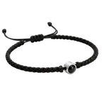 Pulsera de Proyección Trenzada con Foto Blanco y Negro
