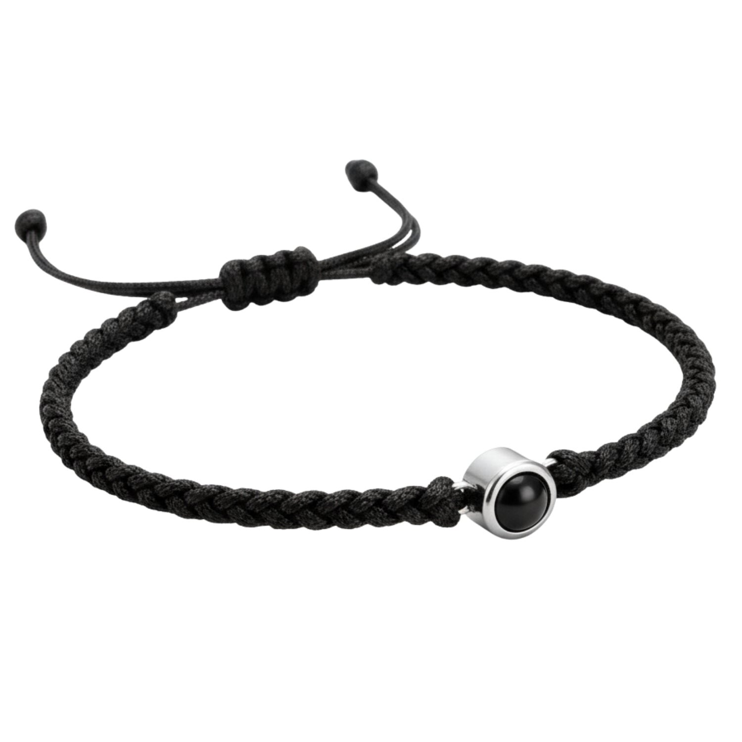 Pulsera de Proyección Trenzada con Foto Blanco y Negro