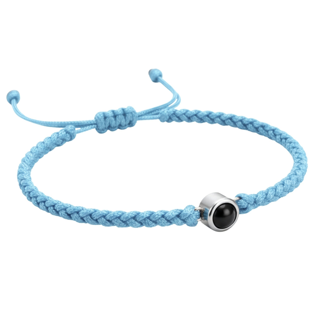 Pulsera de Proyección Trenzada con Foto Blanco y Negro