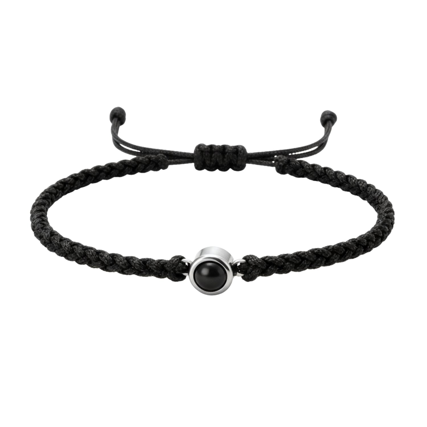 Pulsera de Proyección Trenzada con Foto Blanco y Negro