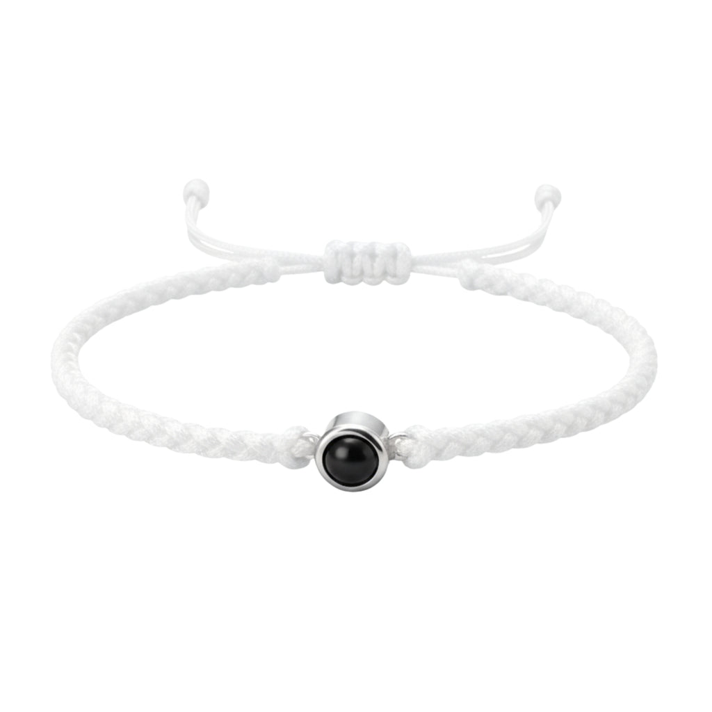 Pulsera de Proyección Trenzada con Foto Blanco y Negro