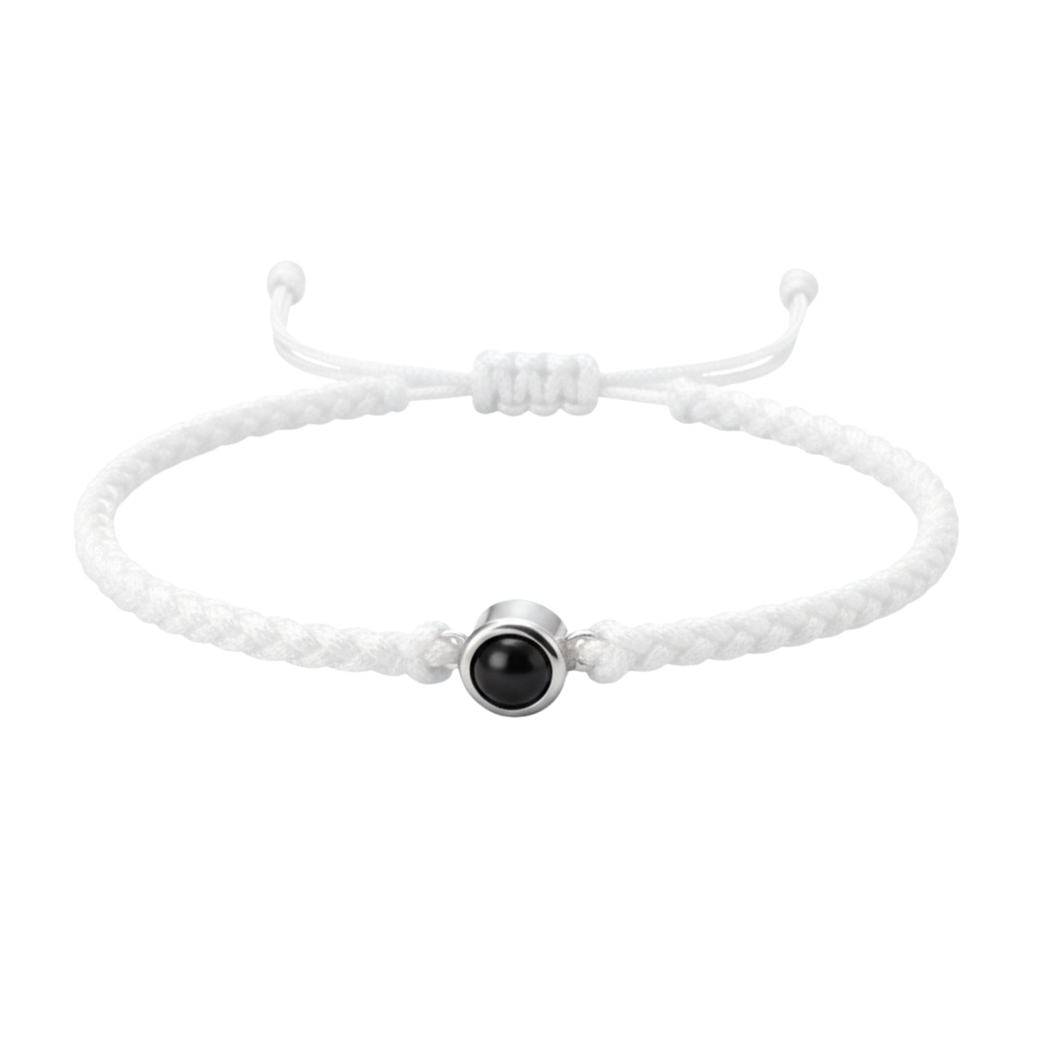 Pulsera de Proyección Trenzada con Foto Blanco y Negro
